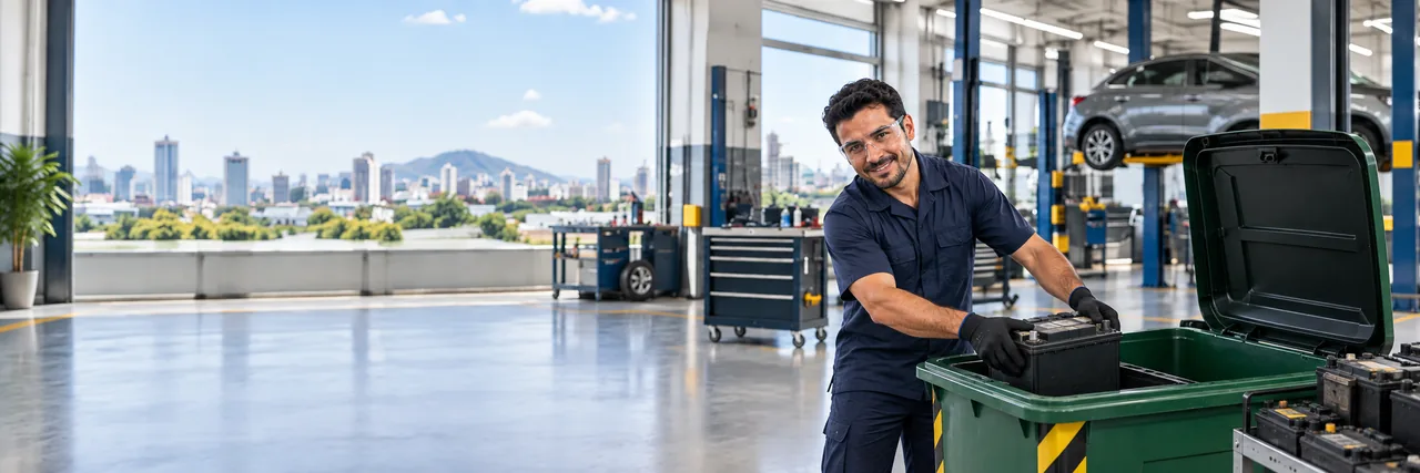 Descarte de bateria automotiva